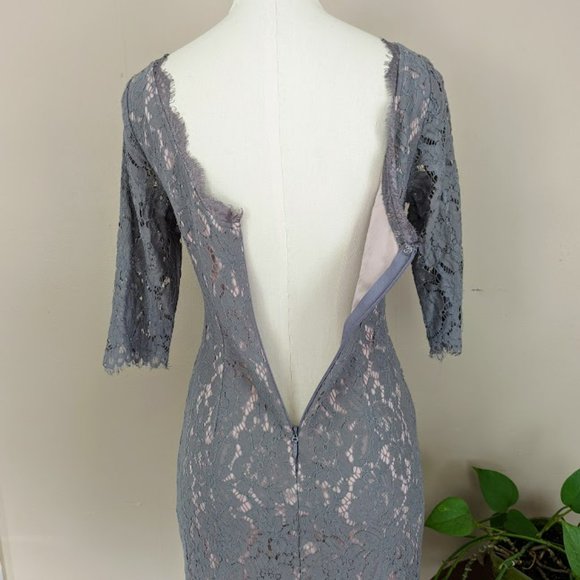 Soieblu Gray Floral Lace Dress - Picture 7 of 11